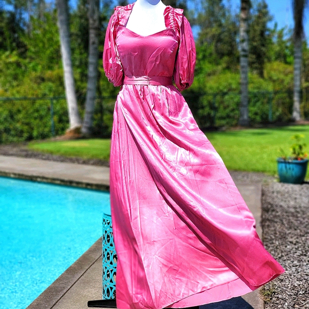 Vintage authentic 80's formal prom wedding dress M